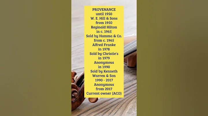 VIOLINS OF THE ACO: 1726 'Belgiorno' Stradivarius Violin