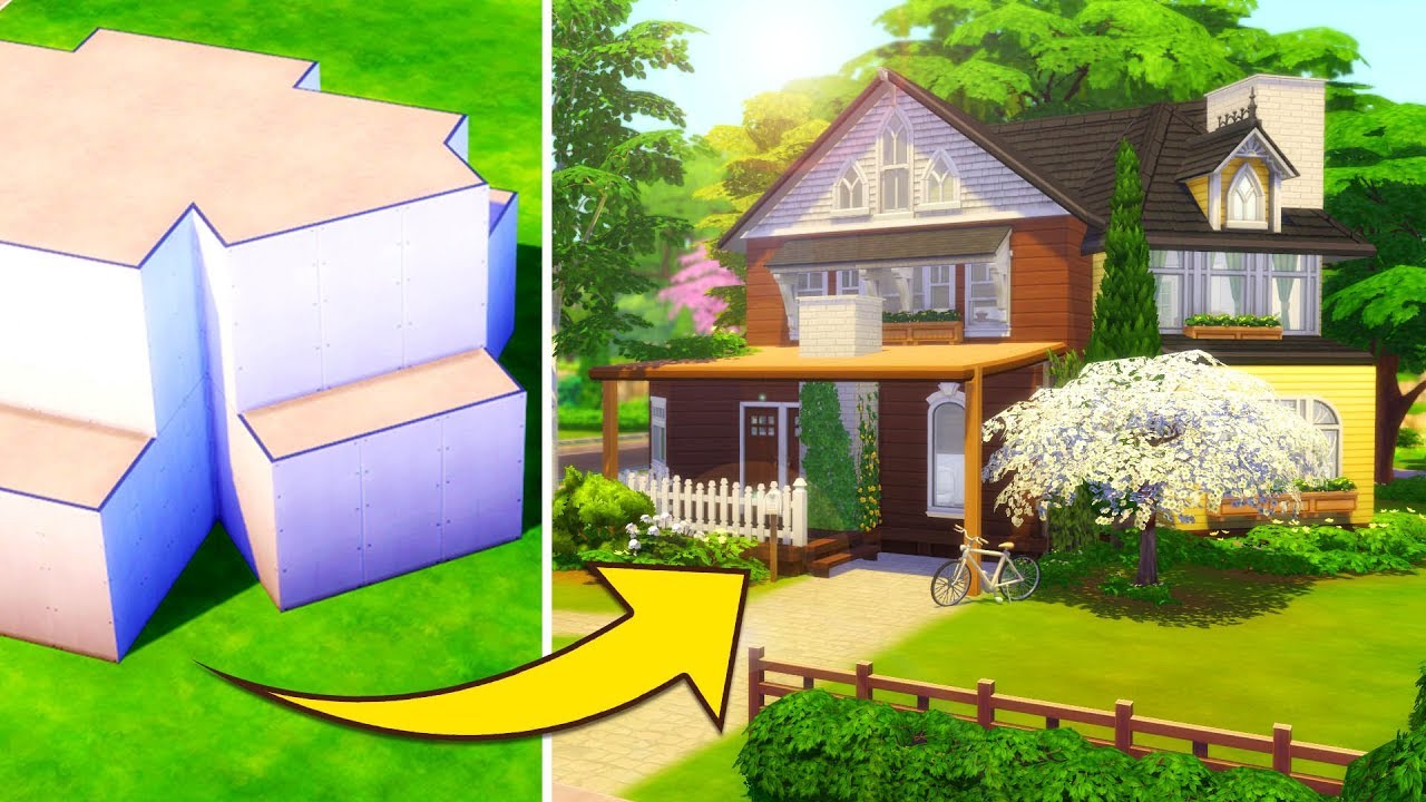 Sims 4 Building Shells TURNING MY SHELL INTO A HOUSE // Sims 4 Speed Build - YouTube