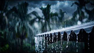 Heavy Tropical Rain on Rooftop | Soothing Rain Sounds for Deep Sleep & Relaxation 🌧️ screenshot 1
