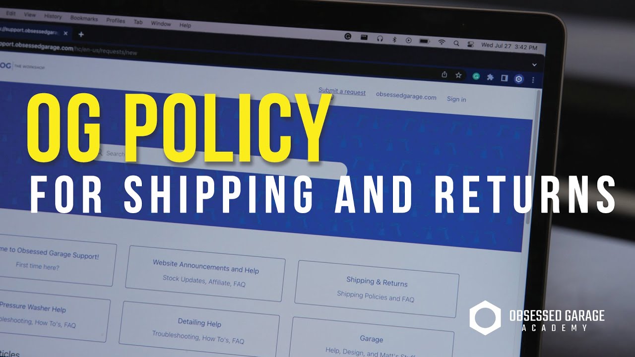 Obsessed Garage's Policies and Procedures Shipping and Returns YouTube