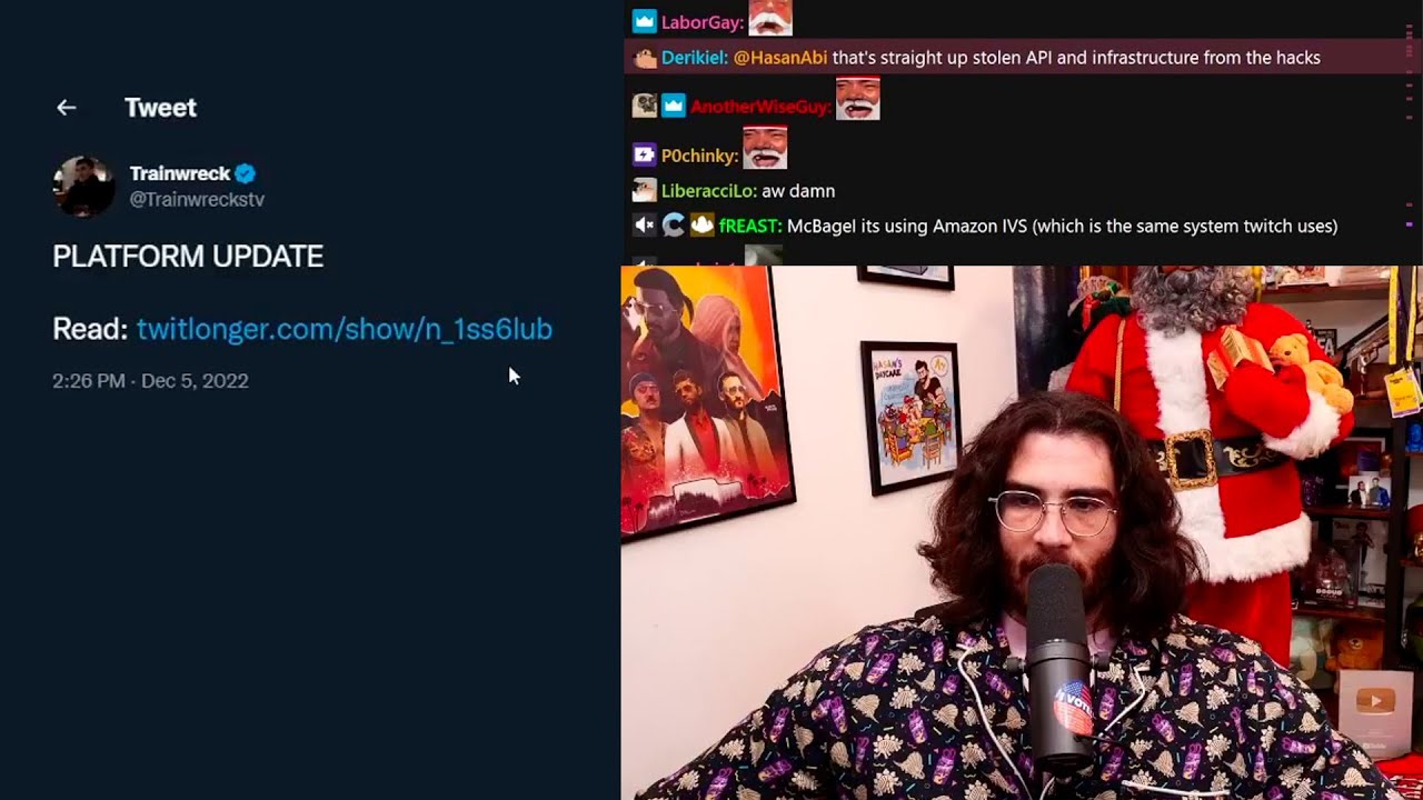 Hasan reacts to TrainwrecksTV new streaming platform Kick YouTube