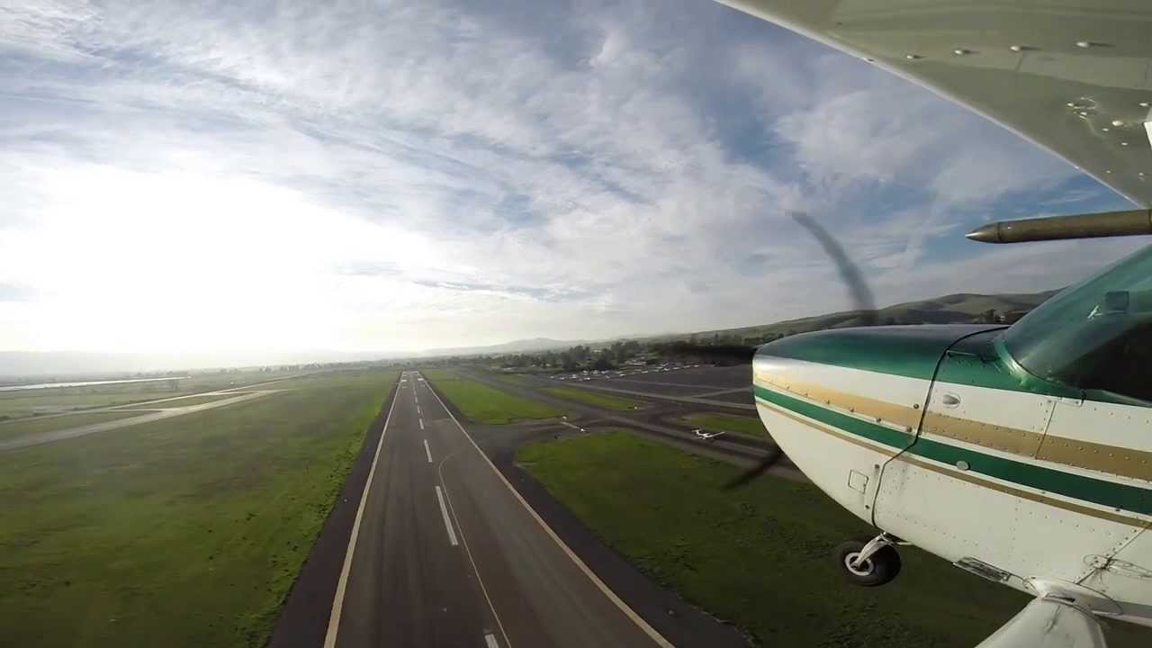 Flying from Livermore Airport (LVK) to Oakland (OAK) on a hazy afternoon...