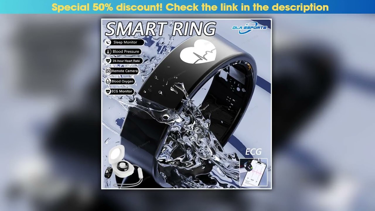 New R30 ECG Body Temperature Smart Health Ring Blood Pressure Sleep Monitoring Rings Waterproof