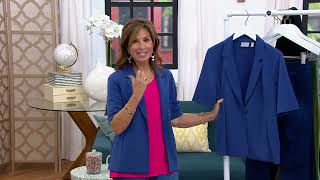 GRAVER Susan Graver LK Fusion Elbow-Sleeve Blazer on QVC