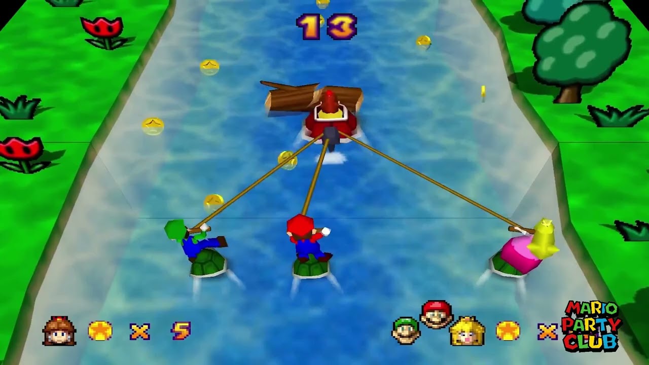 Mario Party 3 - Minigame - River Raiders