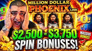 $2,500–$3,750 SPINS BONUSES on MILLION DOLLAR PHOENIX LINK