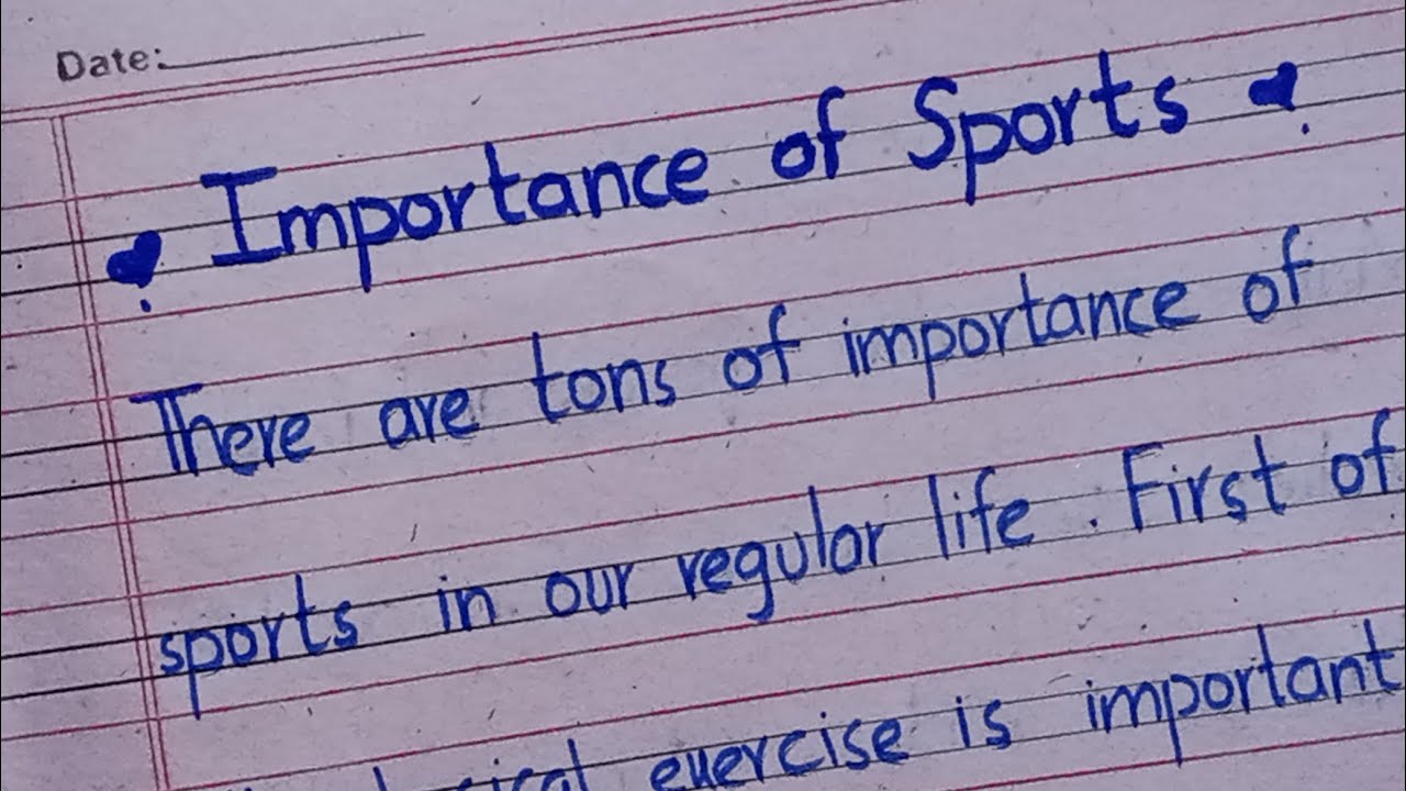 Paragraph on importance of sports YouTube