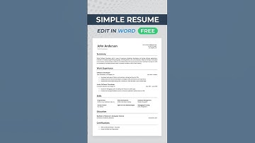 Hoe u uw cv in MS Word bewerkt | Eenvoudig cv-sjabloon | Gratis download