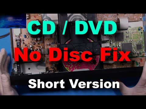CD / DVD No Disc - How to Fix - Won't play disc - YouTube