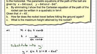 Parametric equation and the projectile motion of a rocket