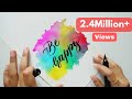 Easy watercolor background and calligraphy tutorial for beginners | Art and lettering