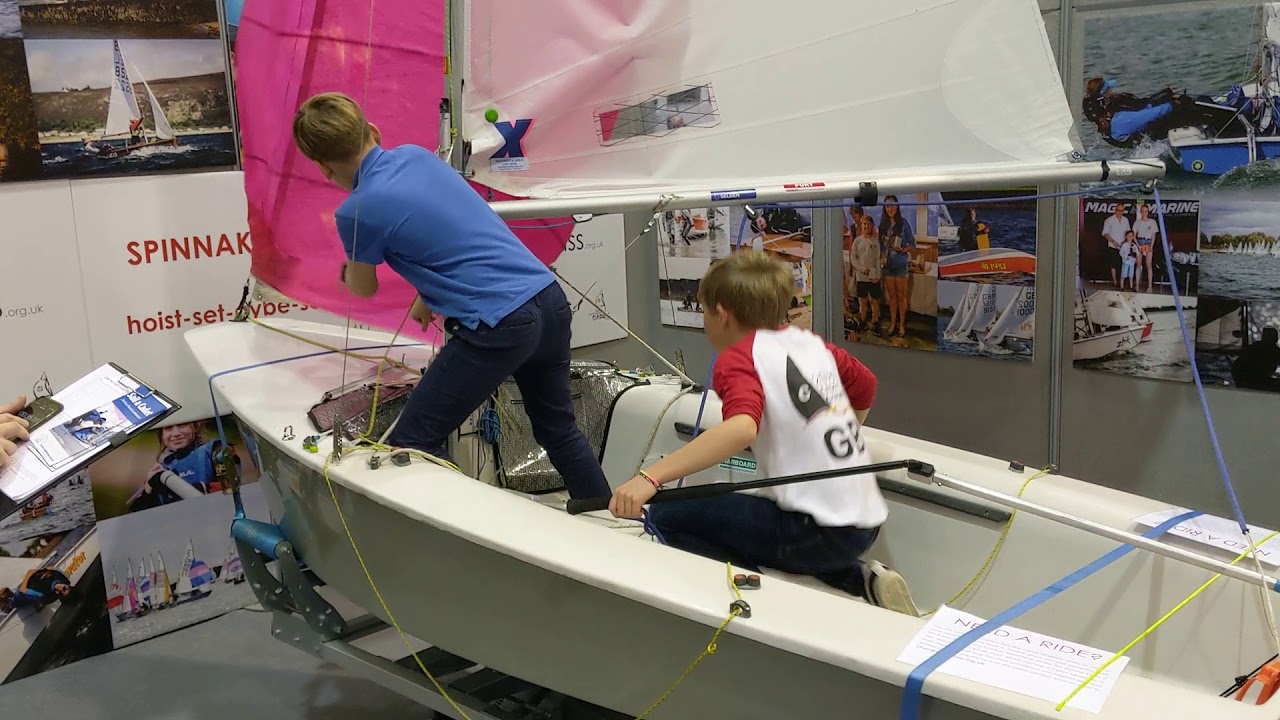 Cadet simulator at the RYA Dinghy Show 2019