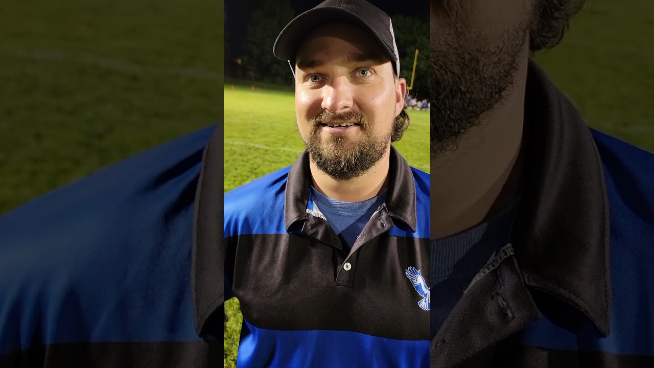 Hermon head coach Kyle Gallant after a 54-12 Hawks opening night win over the Brewer Witches