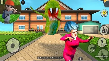 🐷Giant Snake Attacked Miss T | SCARY TEACHER 3D NEW MOD NEW CHAPTER 🐷543
