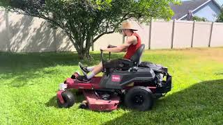 First time cutting a lawn with a zero turn mower!     Toro Timecutter 50 inch