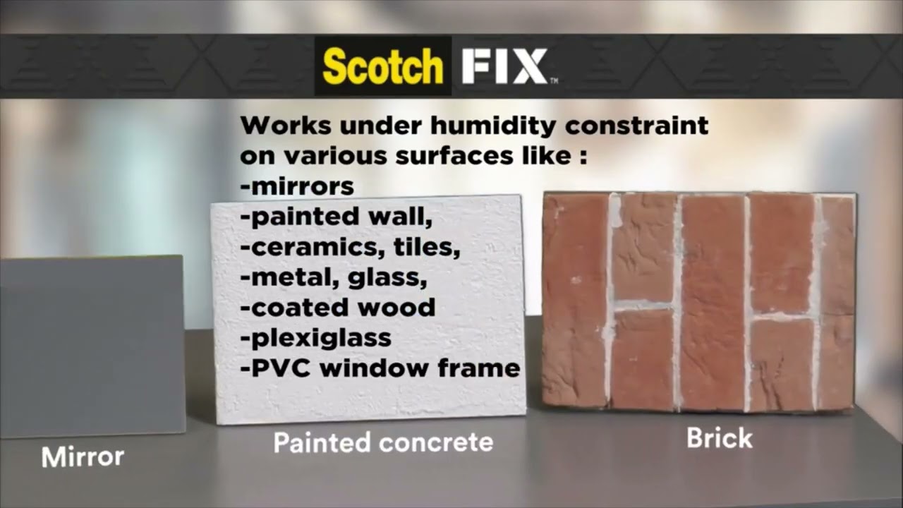 Scotch Fix Mirror Mounting Tape - Double Face, Indoor Use, Humid Areas  Bathrooms & Kitchens