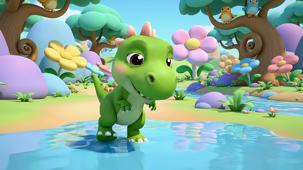 El pequeño dinosaurio pisa fuerte Pum Pum Pum | Canciones de Dinosaurios para Niños