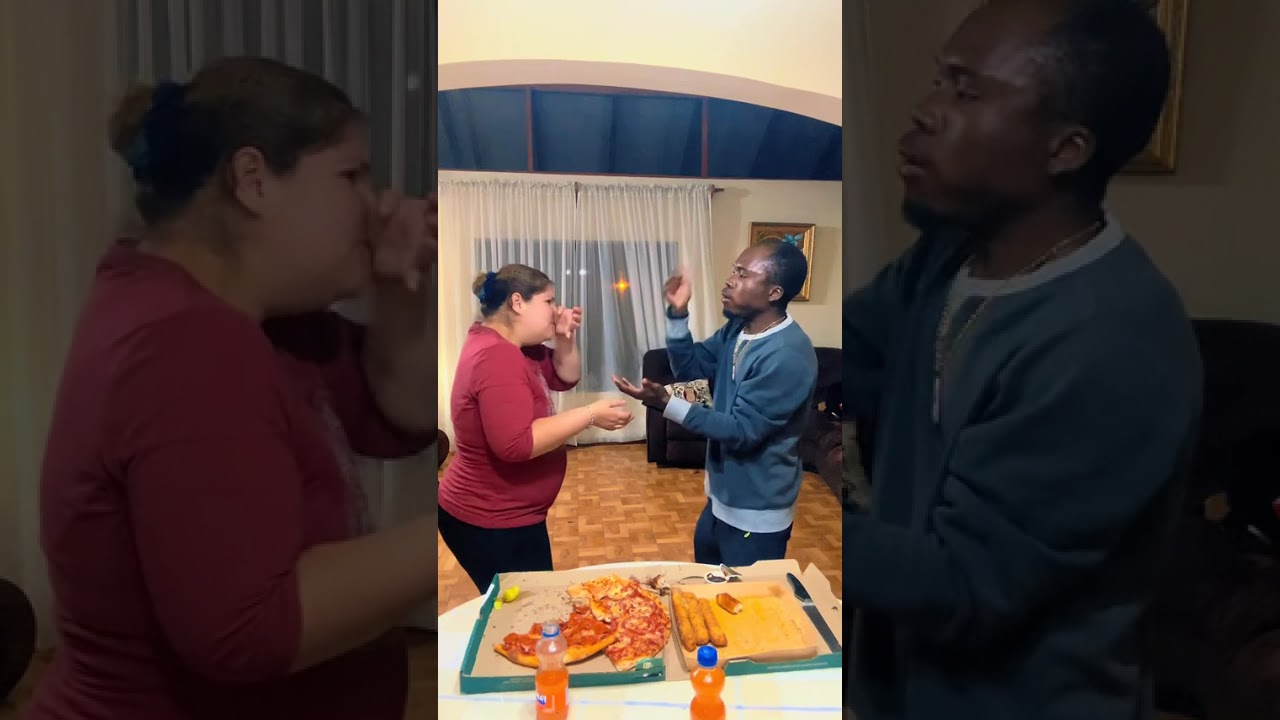 Yo con mi mujer haciendo concurso de comer🤣🤣🤣