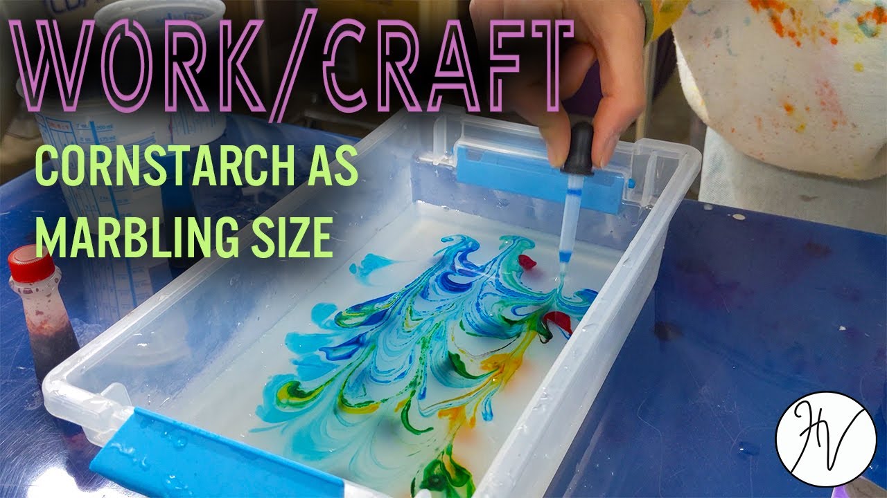 How To Marble Paper With Corn Starch - Work/Craft