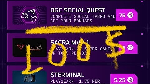 OGC mining | Complete social quest and get eligible for airdrop |