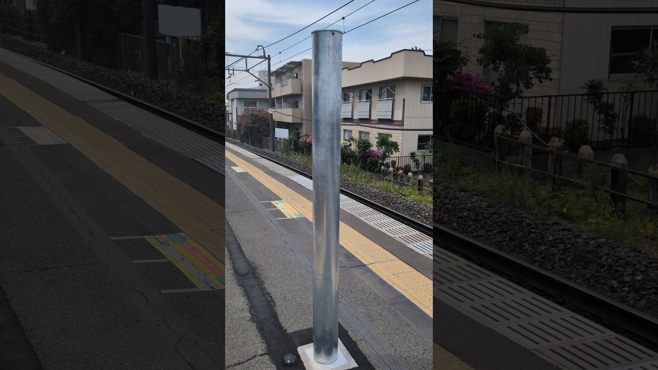 謎の柱が2つありました…(導線が地中に埋まってます) #jr東日本 #仙石線 #shorts