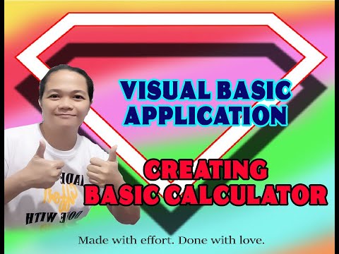 How to create a basic calculator using Visual Basic Application - Tagalog Tutorial