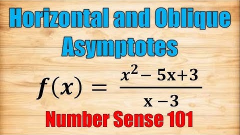 Horizontal And Oblique Asymptotes