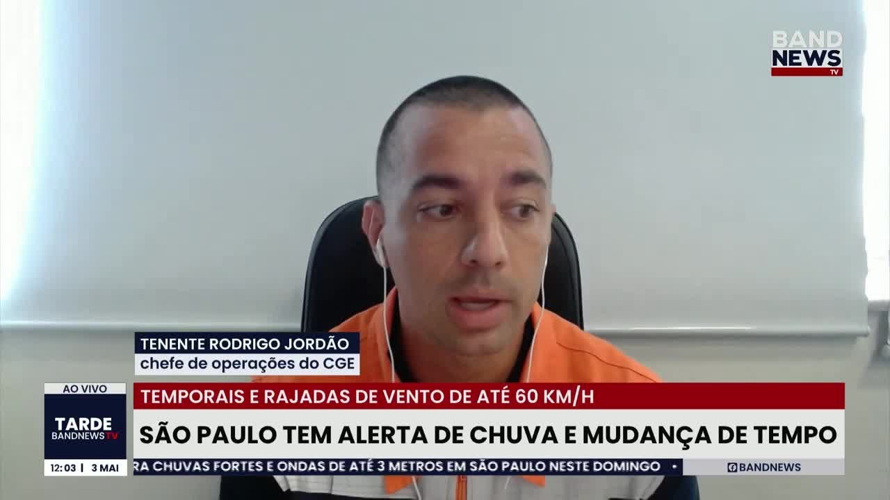 SP tem alerta de chuva e mudança de tempo