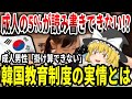 【ゆっくり解説】韓国さんの教育って...【お前どこ中だよ】