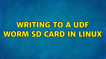 Writing to a UDF WORM SD card in Linux