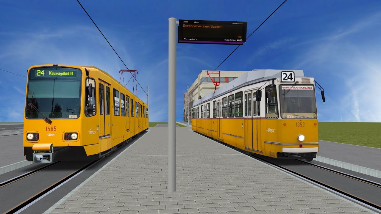 [OpenBve] 24 | Közvágóhíd H ► Ferencváros kocsiszín | 1353