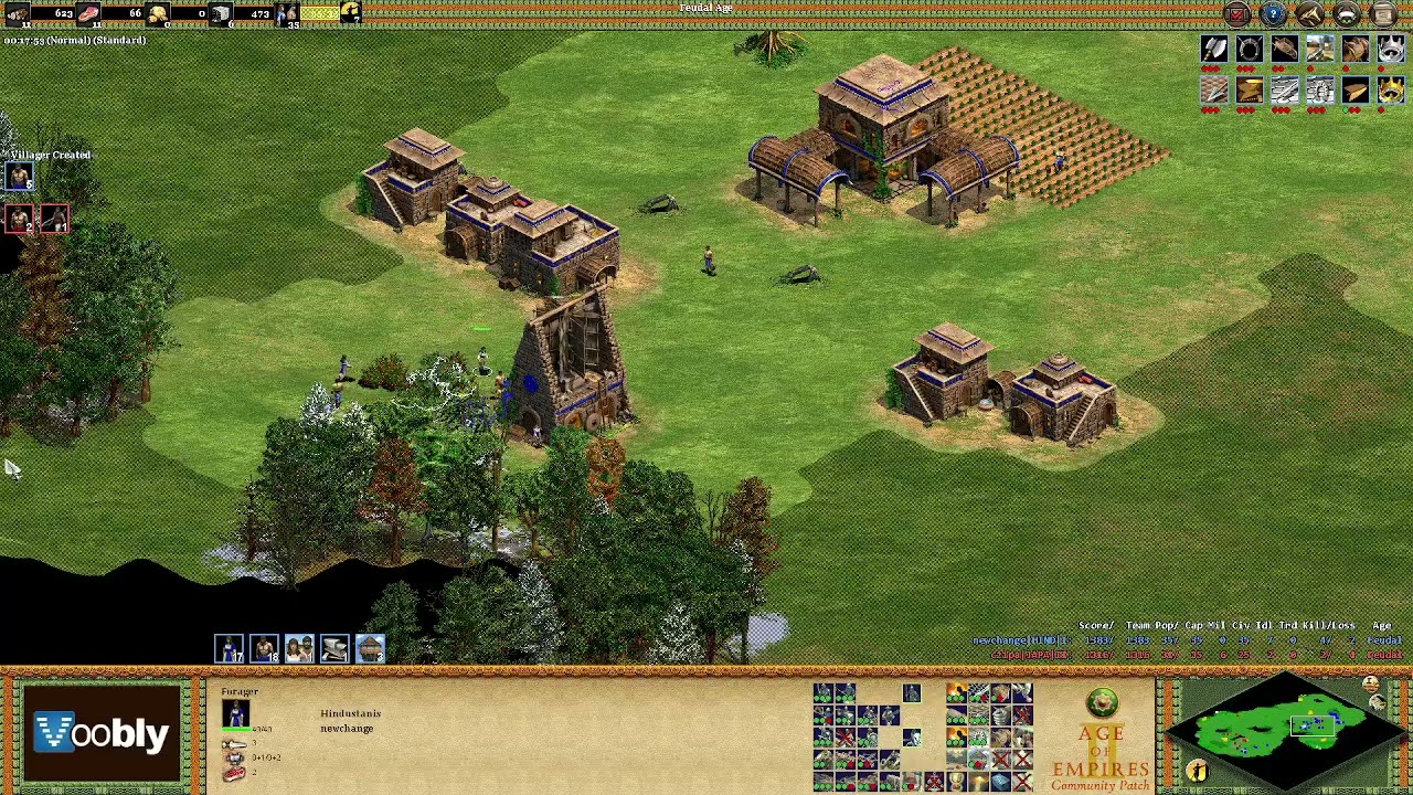 Voobly AOE2 1.6: Arabia, Hindustanis vs Japanese