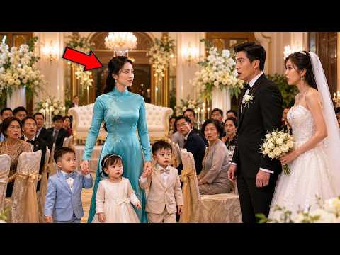 Tỷ phú mời vợ cũ đến lễ cưới để cười nhạo, nhưng cô dắt theo 3 đứa con khiến cả hội trường chết lặng