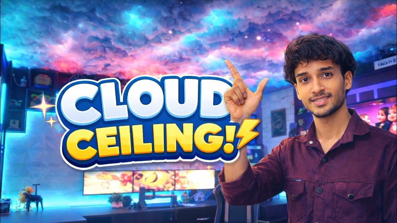 How to Make a Cloud Ceiling at Home | Step-by-Step LED Cloud Ceiling ...