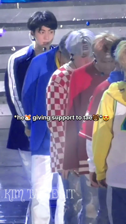 when jin🐹 giving support to taehyung🐻 when he was so tired🥺💜#bts #taehyung #shorts