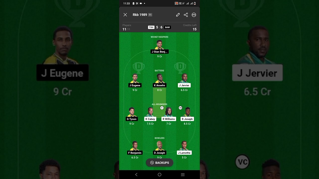 baw vs tvh # best GL team