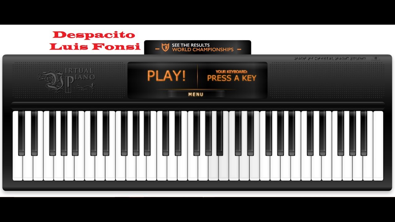 Virtual Piano Despacito Youtube - virtual piano despacito