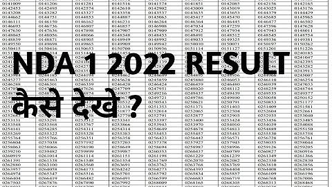 Upsc nda 1 2022 result out ! Upsc nda 1 2022 result kaise dekhe ! Upsc nda result 2022 How to check