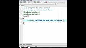 C Program to show the message on output Screen by using printf() | C practice program series |