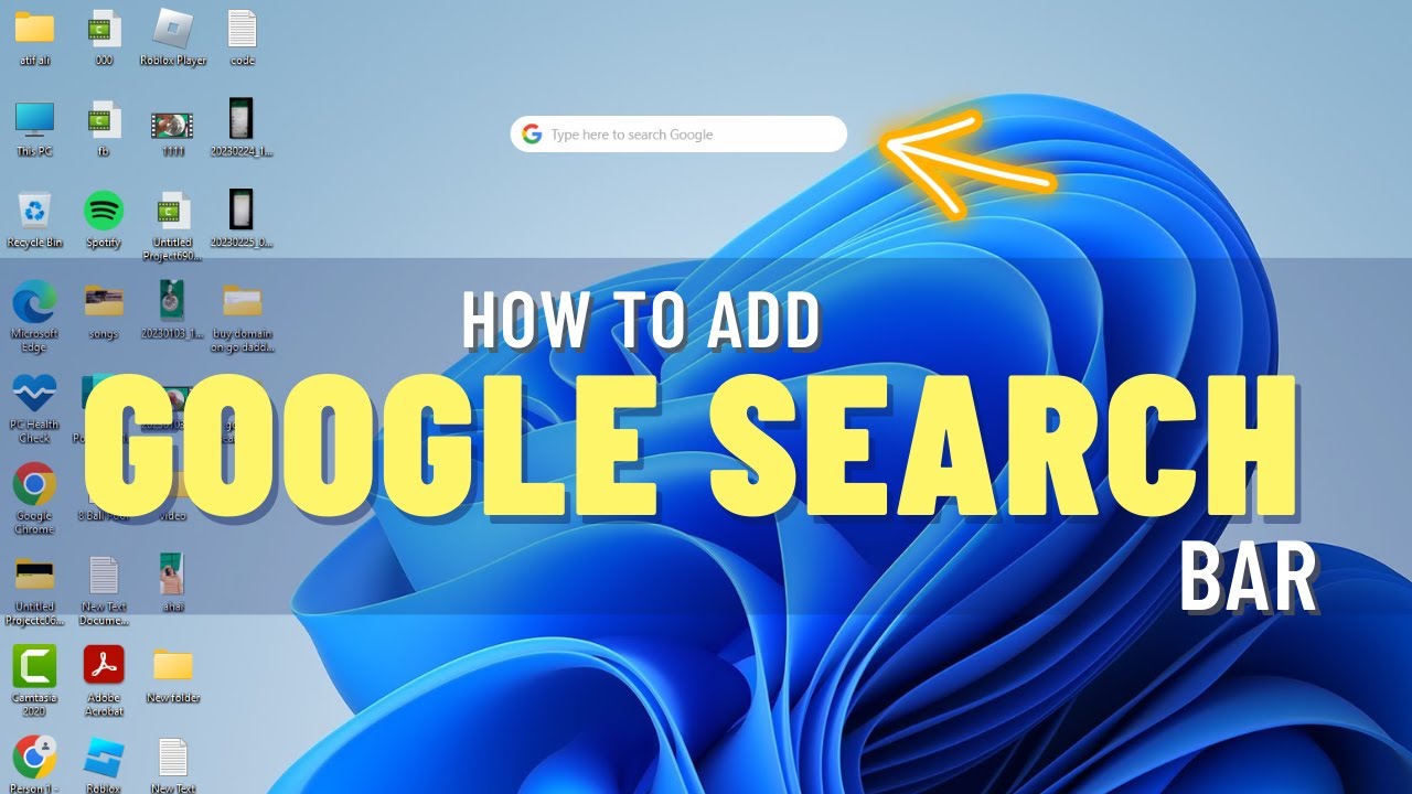 How To Add Google Search Bar To Home Screen PC YouTube