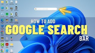 how to add google search bar to home screen pc