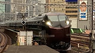 【鉄道開業150周年】E655系 和(なごみ)が新橋駅に到着後回送で発車