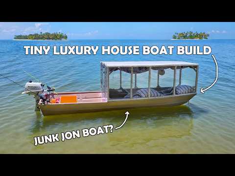 I Turned a Junk Jon Boat into a Tiny Houseboat with Air Conditioning