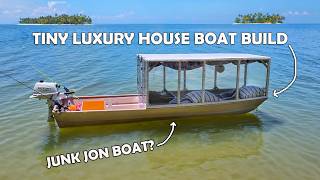 I Turned a Junk Jon Boat into a Tiny Houseboat with Air Conditioning