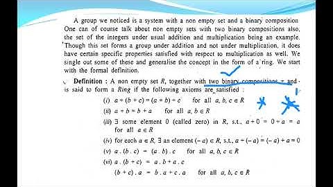 lecture 6 type of rings