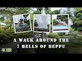 4k walk around the 7 Hells of Beppu -  the hot springs capital of Japan
