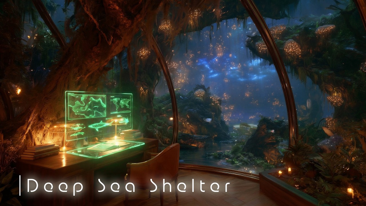 深海シェルターの書斎 - 重厚な静寂と究極の没入 | 勉強 作業 読書 睡眠 BGM