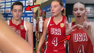 Caitlin Clark, Paige Bueckers & Team Usa Basketball Celebration After 4Th Win In Fiba Vs Newzealand