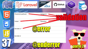37 VALIDATION @error mostrar el error en FORMULARIO WEB desde el BACKEND (LARAVELyMYSQL)FULLSTACK