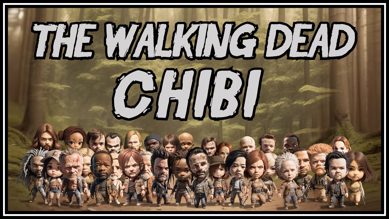 THE WALKING DEAD в стиле Чиби! - Сгенерировано с помощью искусственного интеллекта.